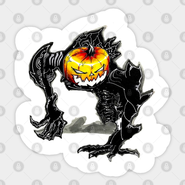 Jack o' lantern Sticker by besunart